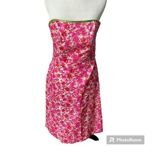 Mica size 8 strapless floral dress